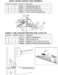98-9927 Center Case Assembly & 98-9927-F LBR Fire Latch Kit